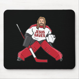 Mousepad Hóquei Divertido Jesus salva goleiro de hóquei