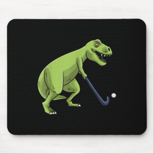 Mousepad Hóquei em Campo Dinossauro T-rex Jogador Homens Mu