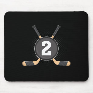 Mousepad Hóquei no gelo do segundo aniversário com 2 anos d
