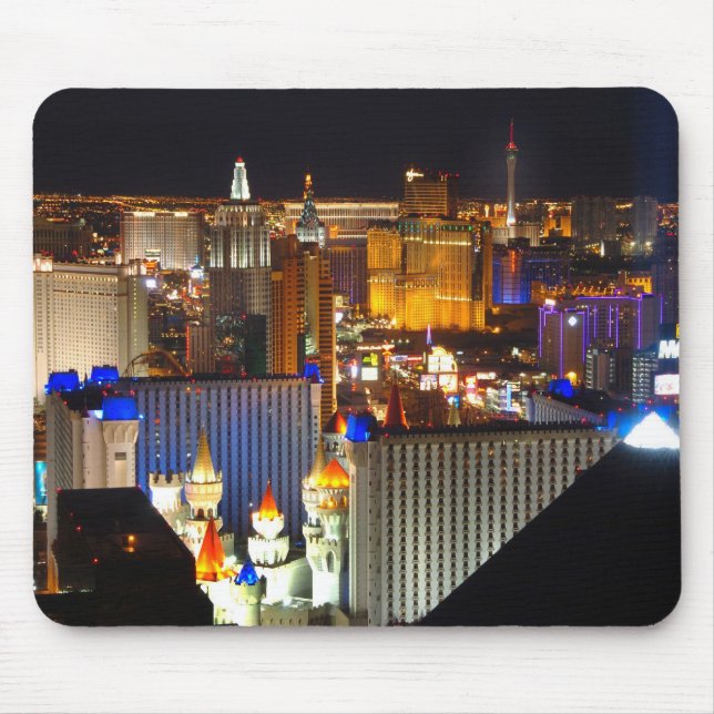 Mousepad Hora da noite de Las Vegas (Frente)