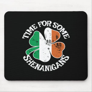 Mousepad Hora de Algumas Travessuras Trevos Engraçados Dia