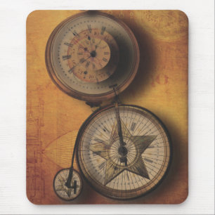 Mousepad Hora de ir pulso de disparo de Steampunk na