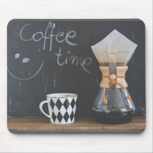 Mousepad Hora do Café com Pote de Taça e Café