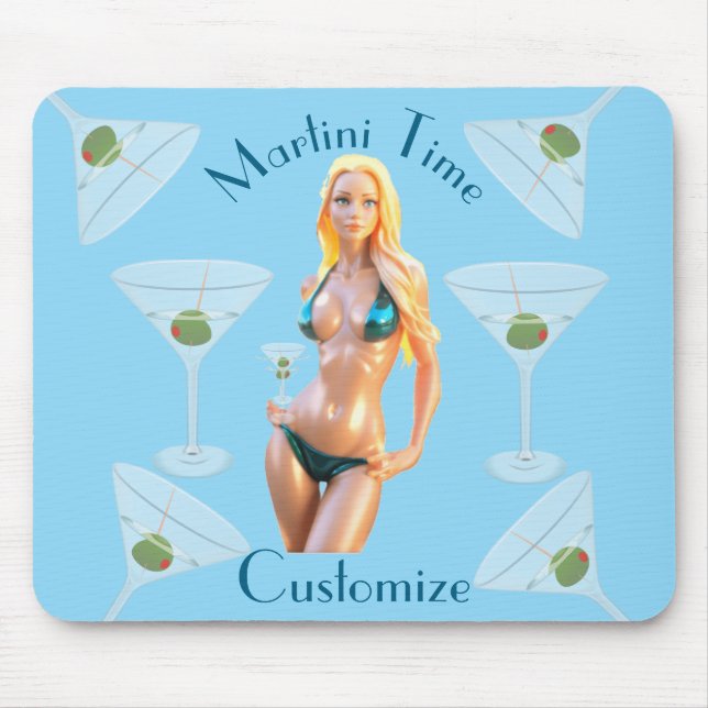 Mousepad Hora do Martini Babe da Praia do Trovão (Frente)