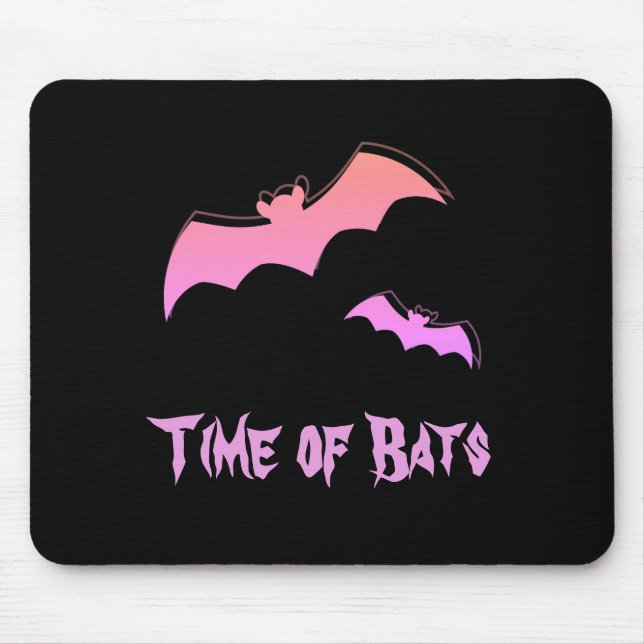 Mousepad Hora dos Morcegos - Pop de Abstrato, rosa e roxo (Frente)