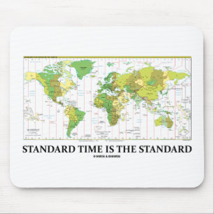 Mousepad Hora Padrão É O Padrão (Mapa De Fuso Horário)