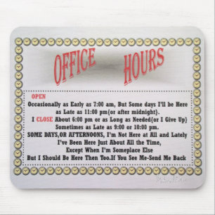 Mousepad Horas de escritório Mousepad-brancas