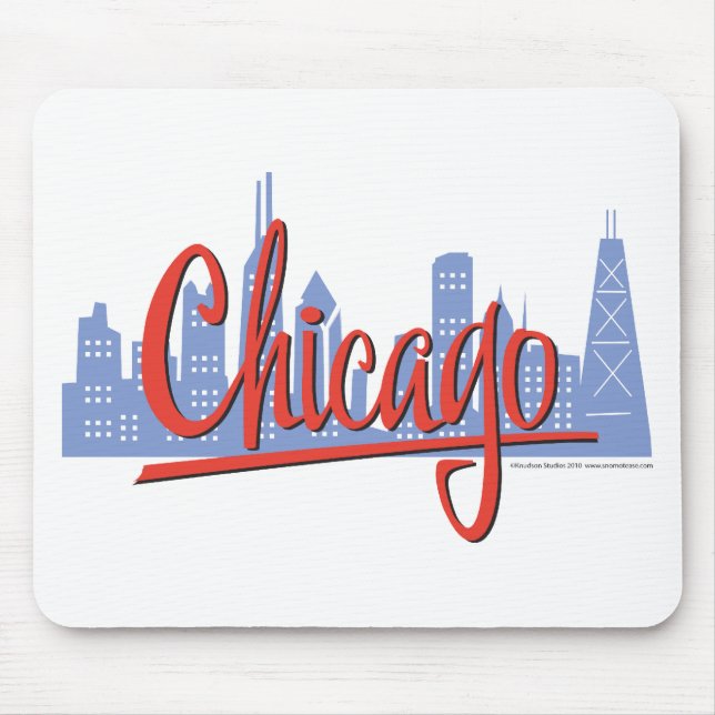Mousepad Horizonte de Chicago Cidade Ventosa (Frente)
