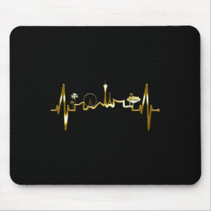 Mousepad Horizonte de Las Vegas Batimento Cardíaco Eu Amo N