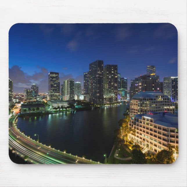 Mousepad Horizonte urbano elevado de Brickell Key (Frente)
