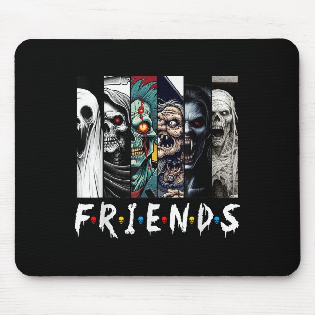 Mousepad Horror Characters Friend Halloween Family Matching (Frente)