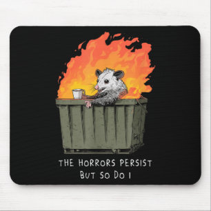 Mousepad Horrores Persistem Eu Também Meme Divertido Lixo S