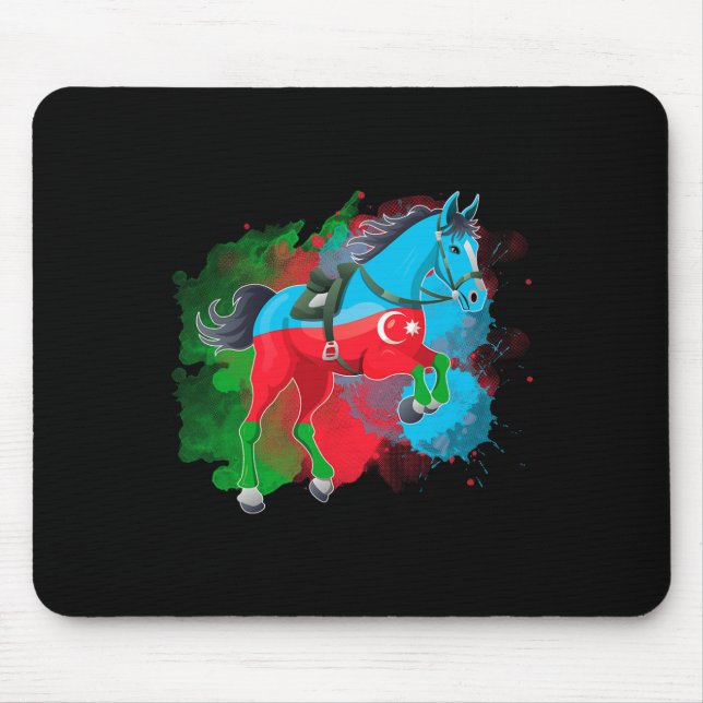 Mousepad Horse Riding Azerbaijão Flag (Frente)