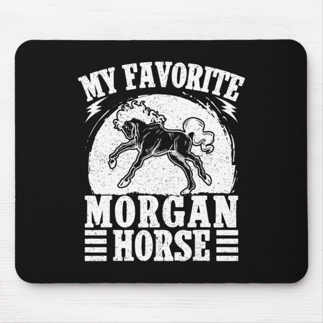 Mousepad Horseback Andando Favorito Cavalo Morgan Rider (Frente)