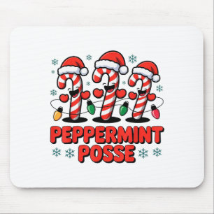 Mousepad Hortelã Sse Candy Cane Natal Divertido Chapéu do P