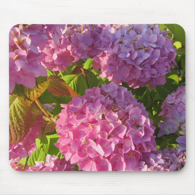 Mousepad Hortênsias Rosa (Frente)