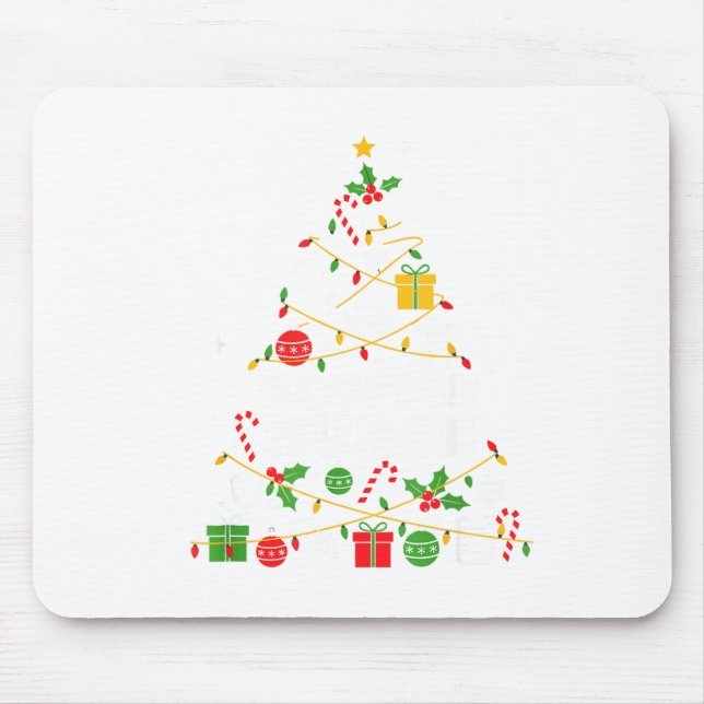 Mousepad Hosce Nurse Christmas Tree Lights Womens Mens Kids (Frente)