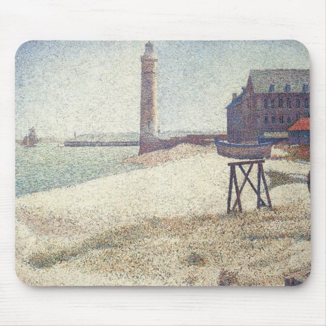 Mousepad Hospital e Farol, Honfleur, de Georges Seurat (Frente)