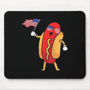 Mousepad Hot Dog Pocket American Flag Freedom Patriótico 4º