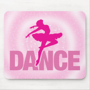 Mousepad Hot Pink Ballerina Dance Sparkle