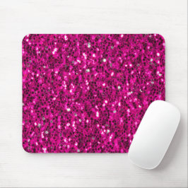Mousepad Hot pink sparkles faux glitter