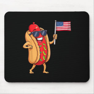 Mousepad Hotdog Patriótico Americano Bandeira 4 De Julho