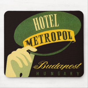 Mousepad Hotel Metropol Budapeste Hungria Chapéu de Bellhop