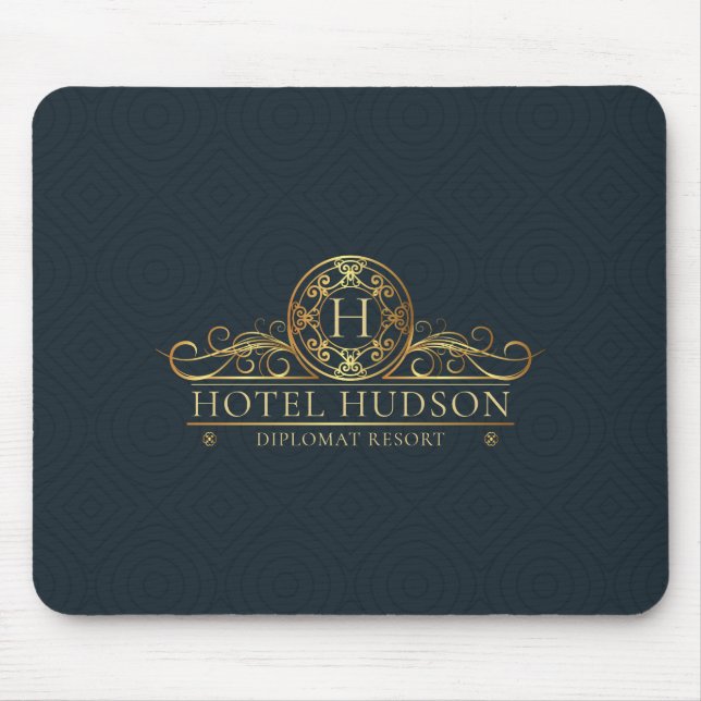 Mousepad Hotel Resort Branding Luxury Monograma (Frente)