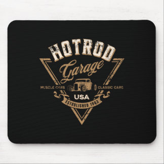 Mousepad Hotrod Garage EUA Clique Carro Hotrod Design Desga