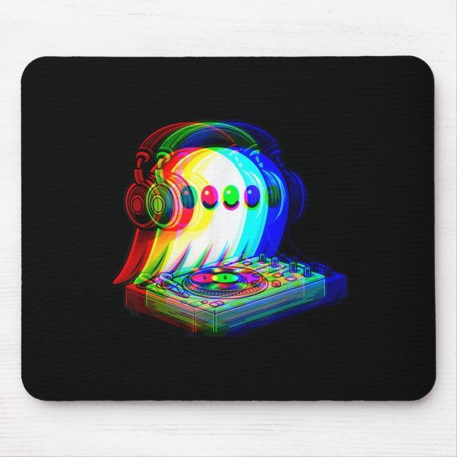 Mousepad House Music Ghost Dj Illusion Óptica Edm Hallowee (Frente)