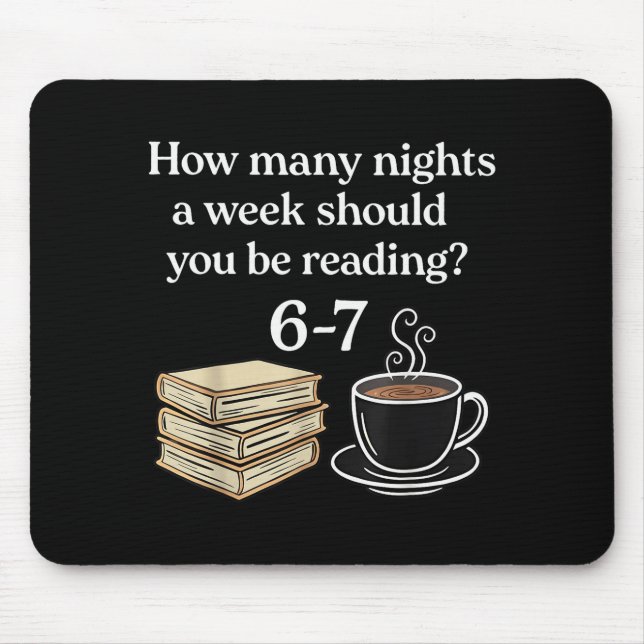 Mousepad How Many Nights 6 7 Meme Funny Reading Book Lovers (Frente)