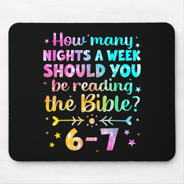 Mousepad How Many Nights A Week Should You Be Reading The B (Frente)