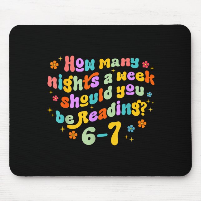 Mousepad How Many Nights Reading 67 Funny Meme Six Seven Te (Frente)