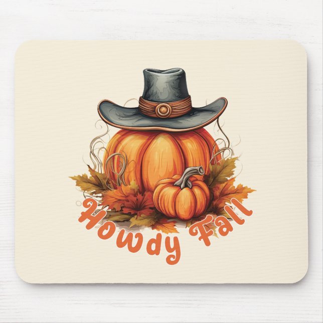 Mousepad Howdy Fall - Rustic Autumn Vibes (Frente)
