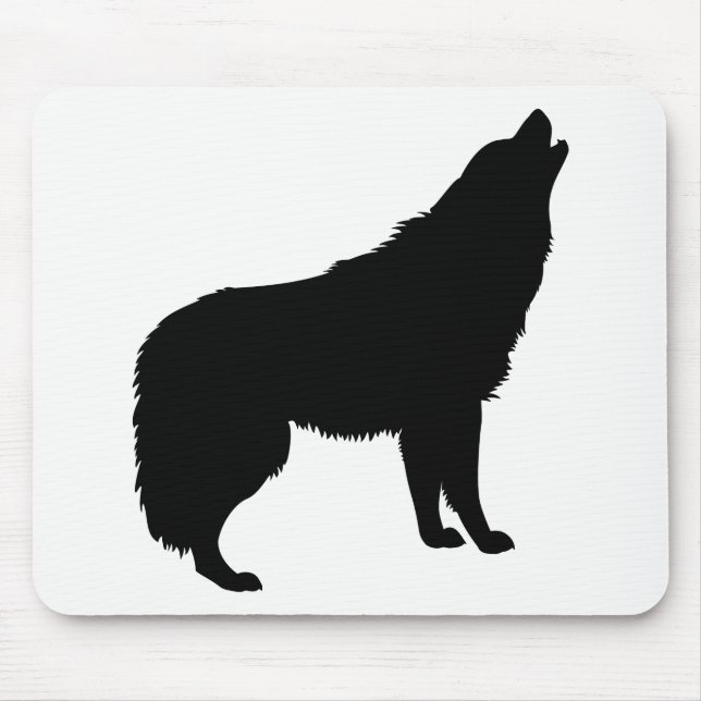 Mousepad Howling Wolf Silhouette (Frente)