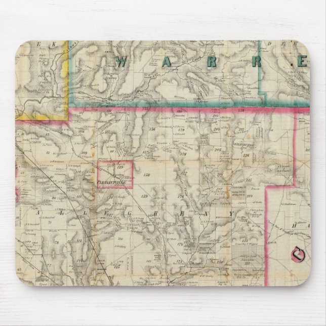 Mousepad How's Map of The Oil District of Pennsylvania (Frente)