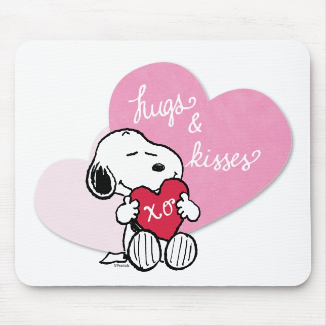 Mousepad Hugs & Kisses de Snoopy (Frente)