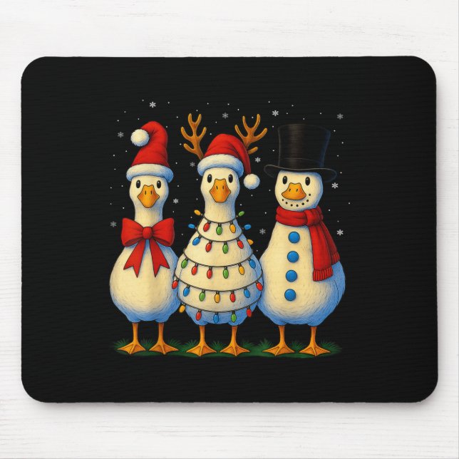 Mousepad Hugvyn Christmas_ Papais noeis engraçados Ganham B (Frente)