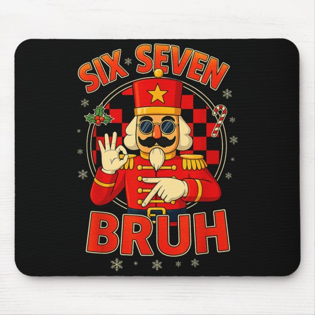 Mousepad Hugvyn Six Seven Bruh Nutcracker Christmas 67 Meme (Frente)