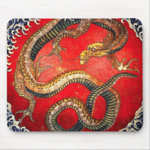 Mousepad Hukusai, Dourado Dragão Japonês