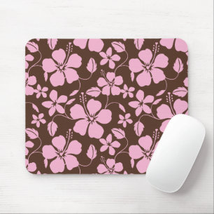 MOUSEPAD HULA HAVAIANA (HIBÍSCUS) MARROM/ROSA