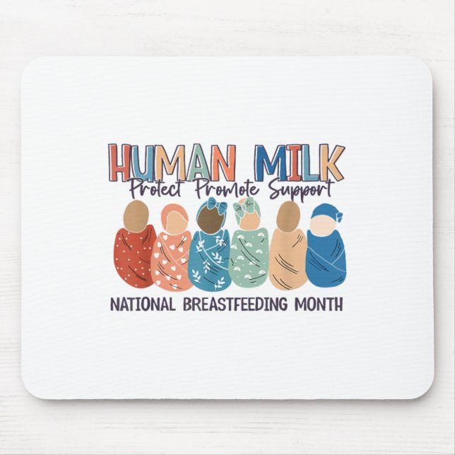 Mousepad Human Milk Moms Milk S National Breastfeeding Mont (Frente)