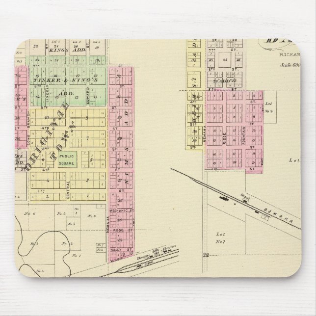 Mousepad Humboldt e Dawson, Nebraska (Frente)