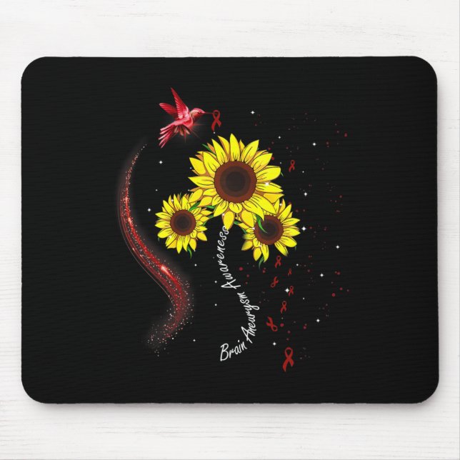 Mousepad Hummingbird Burgundy Cérebro Sunflower Aneurysm Aw (Frente)