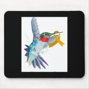 Mousepad Hummingbird e Cancer de infância Dourado da Faixa