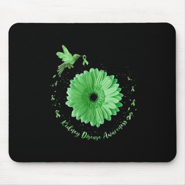Mousepad Hummingbird Girassol Verde Fita Rim (Frente)