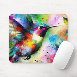 Mousepad Hummingbird Impressionista Whimsical Colorcista