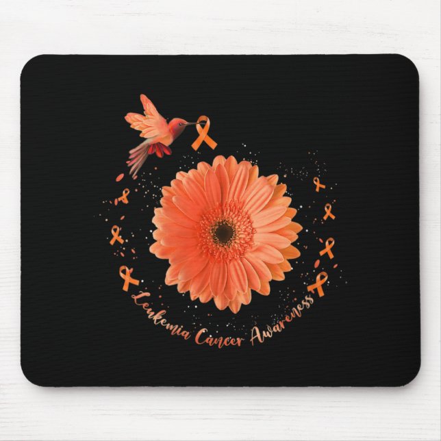 Mousepad Hummingbird Laranja Leucemia de girassol Conhecime (Frente)