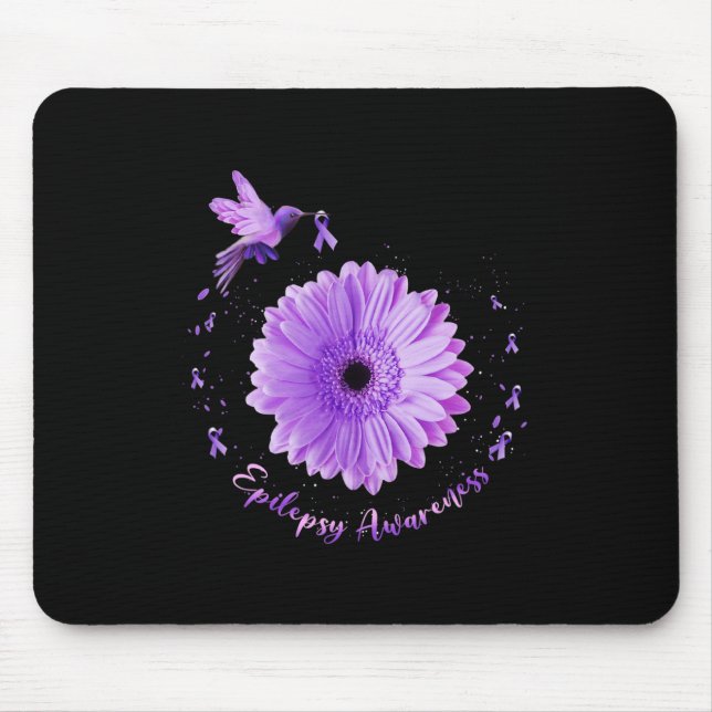 Mousepad Hummingbird Roxo Roxo Roxo Roxo Epilepsia Atenção (Frente)