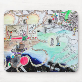 Mousepad Humor de animação em matemática - estudante, profe